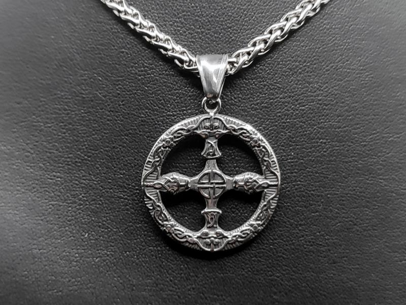 Keltenkreuz Amulett mit vier Händen